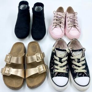 Girls size 13 Shoe Bundle Converse Sneakers Sandals Boots